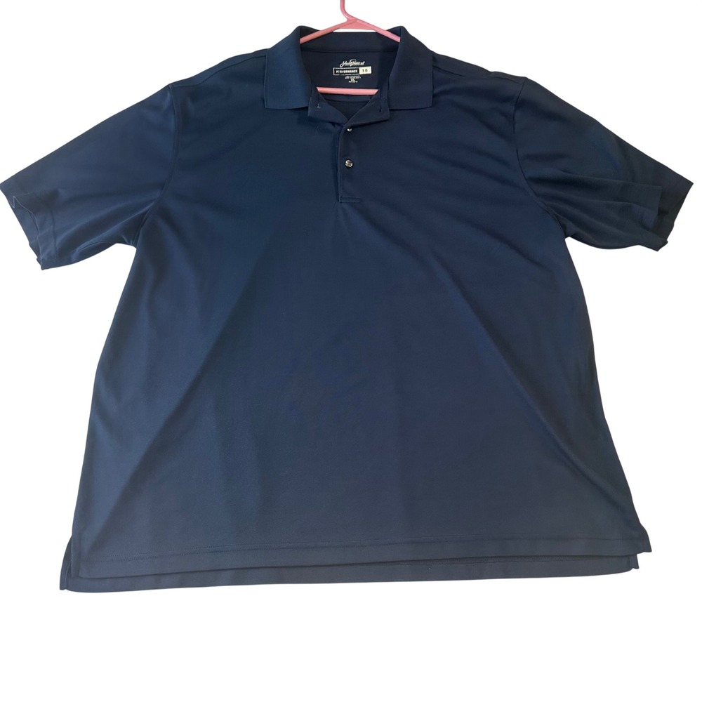 Jack Nicklaus Performance 18 Mens XL Navy Blue Golf Polo Shirt Short Sleeve